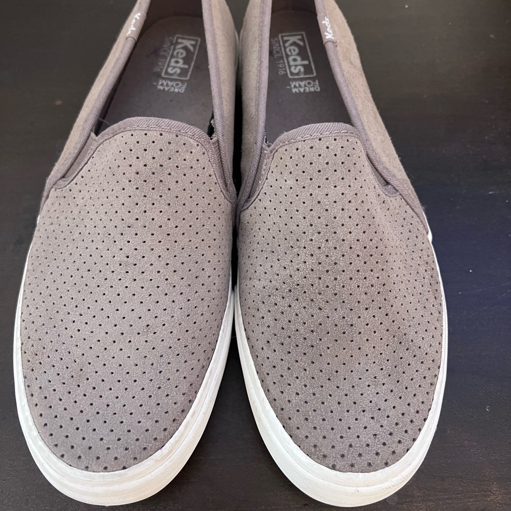 Keds dream foam suede slip on sneakers
